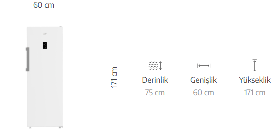 7071 NFB 7 Bölmeli Derin Dondurucu – Beko Kıbrıs