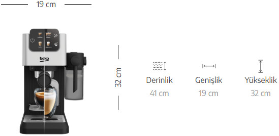 CEP 5304 X CaffeExperto® Yarı Otomatik Espresso Makinesi – Beko Kıbrıs